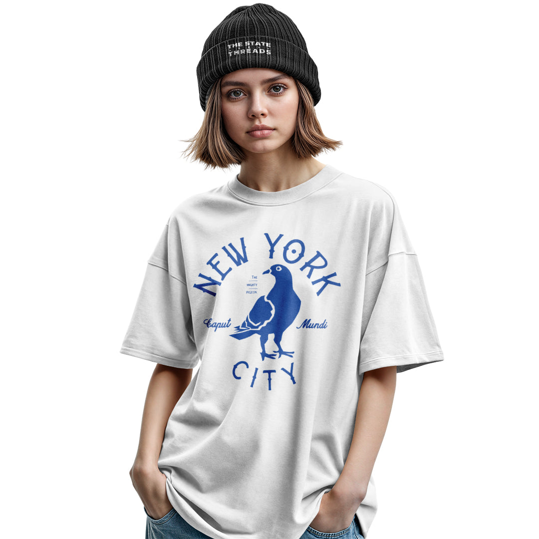 NYC Mighty Pigeon T-Shirt | Caput Mundi New York Funny Tee
