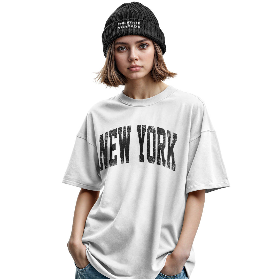 New York Vintage Lettering T-Shirt | NYC Souvenir Gift Tee