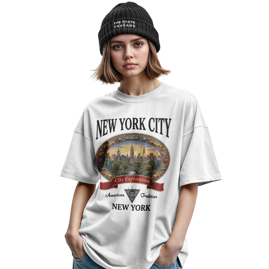 NYC Cartoon Style T-Shirt | Traditional Classic Tee