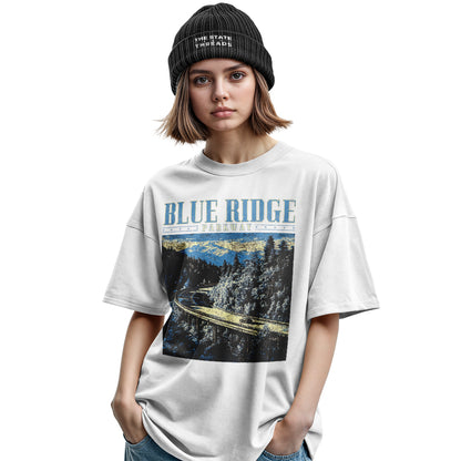 Blue Bridge Landscape T-Shirt | Nature Jungle Tee