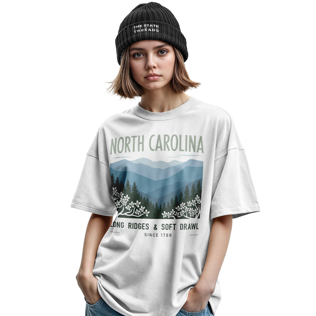 North Carolina Long Ridges T-Shirt | Pine Forest Landscape Tee