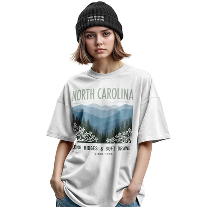 North Carolina Long Ridges T-Shirt | Pine Forest Landscape Tee