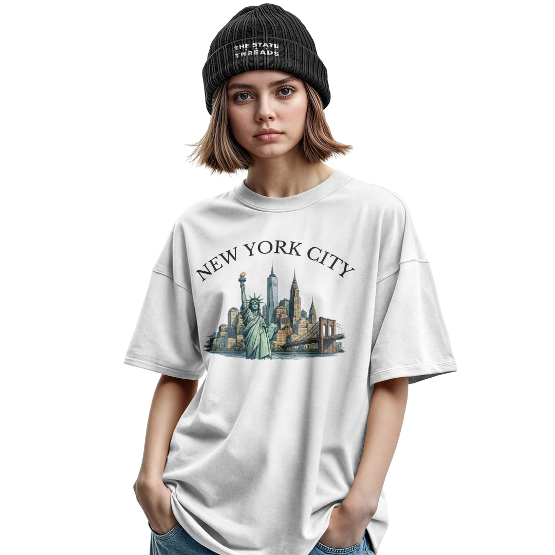 NYC Statue of Liberty Logo T-Shirt | New York Souvenir Tee