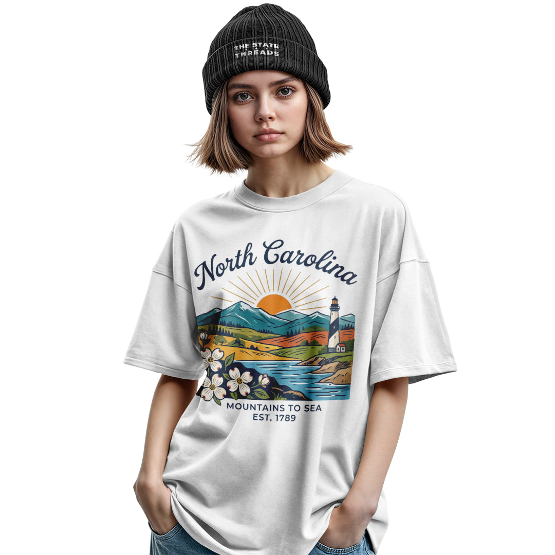 North Carolina Landscape T-Shirt | Colorful Beautiful Tee