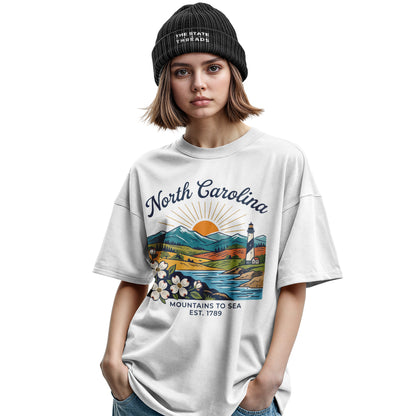 North Carolina Landscape T-Shirt | Colorful Beautiful Tee