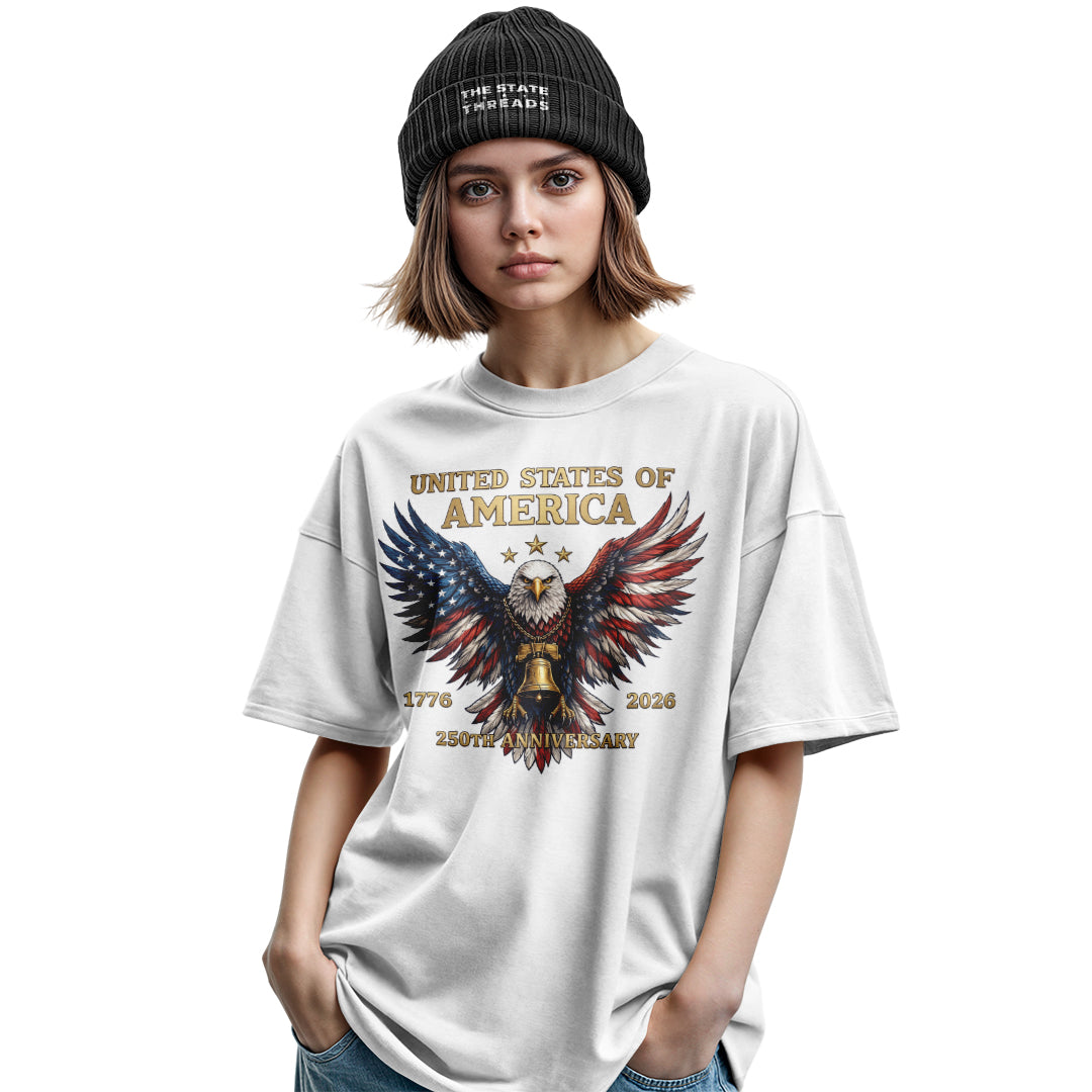 USA Patriotic Eagle T-Shirt | 1776-2026 250th Anniversary Tee