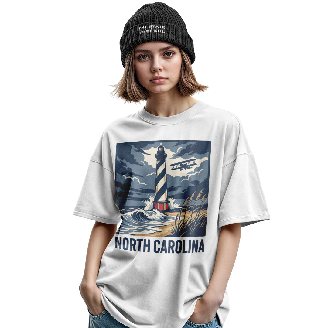 North Carolina Lighthouse T-Shirt | Coastal Solitude Tee