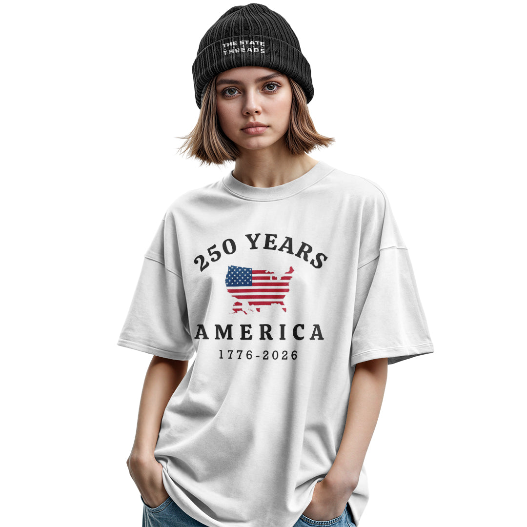 USA Map 250th Anniversary T-Shirt | American Independence Tee