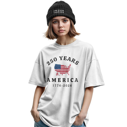 USA Map 250th Anniversary T-Shirt | American Independence Tee
