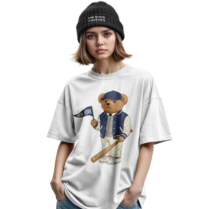 Baseball Bear NYC T-Shirt | Cute New York Sports Tee