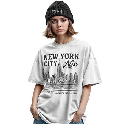 NYC Skyline Landmarks T-Shirt | Manhattan Souvenir Tee