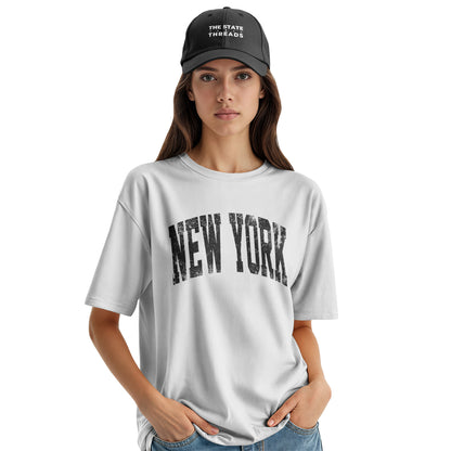 New York Vintage Lettering T-Shirt | NYC Souvenir Gift Tee