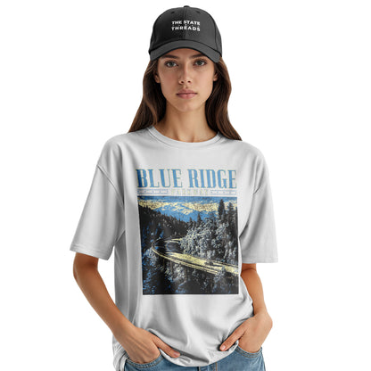 Blue Bridge Landscape T-Shirt | Nature Jungle Tee