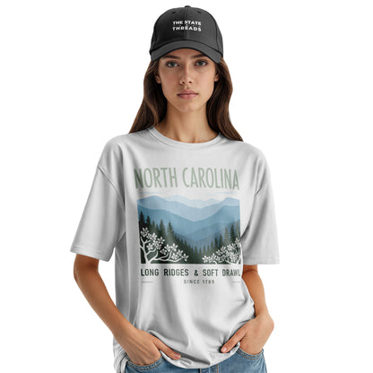 North Carolina Long Ridges T-Shirt | Pine Forest Landscape Tee