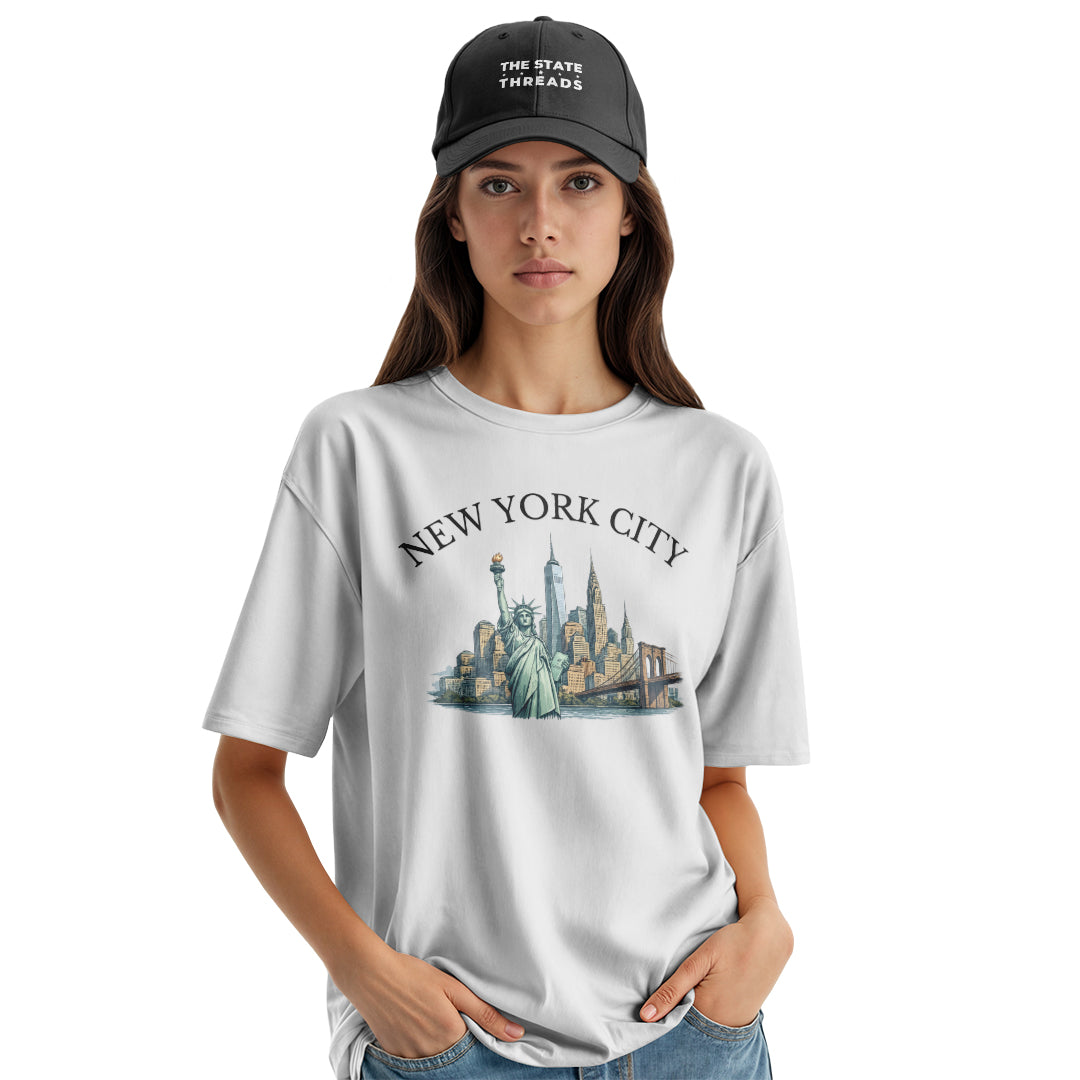 NYC Statue of Liberty Logo T-Shirt | New York Souvenir Tee