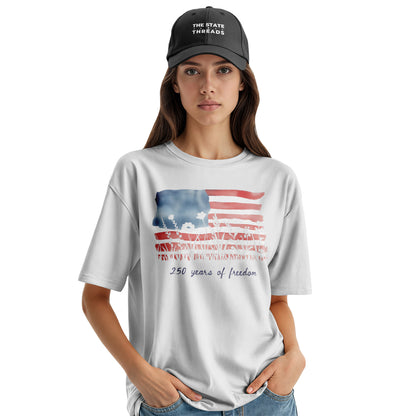 Floral American Flag T-Shirt | Wildflower Patriotic Tee