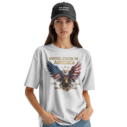 USA Patriotic Eagle T-Shirt | 1776-2026 250th Anniversary Tee