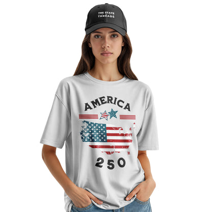 America Map 250 Years T-Shirt | Independence Day Tee