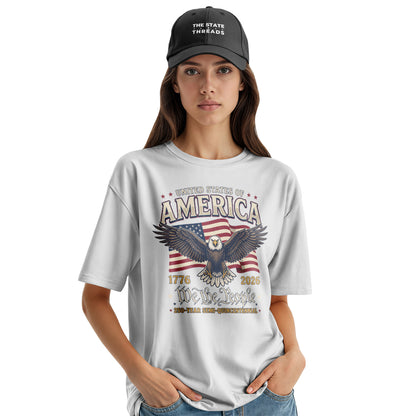 Retro USA 250th Anniversary T-Shirt | 1776-2026 Patriotic Tee
