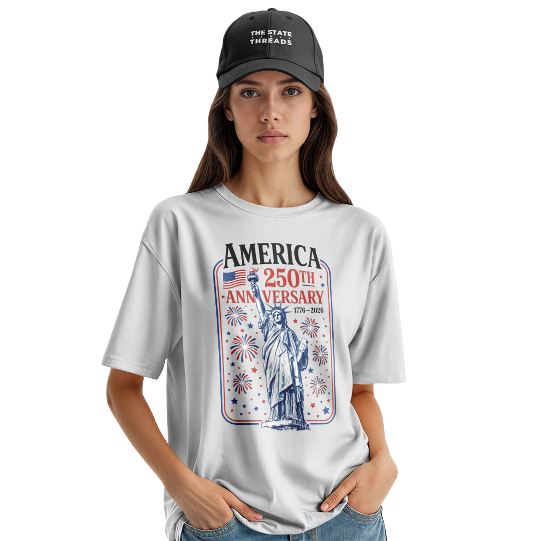 Statue of Liberty 250th Anniversary T-Shirt | Fireworks Tee