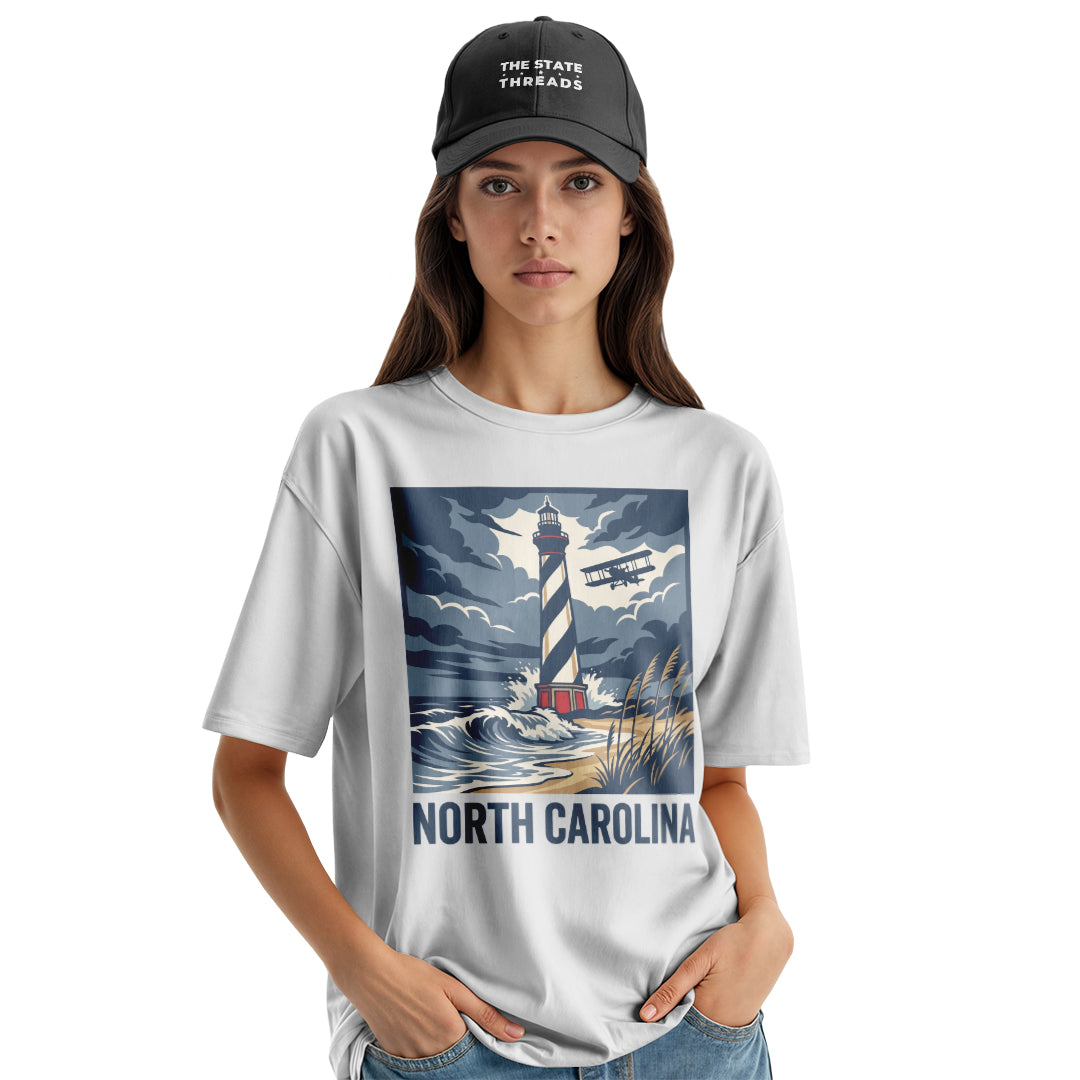 North Carolina Lighthouse T-Shirt | Coastal Solitude Tee