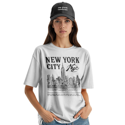 NYC Skyline Landmarks T-Shirt | Manhattan Souvenir Tee