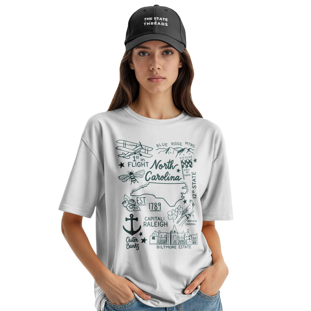 North Carolina Themed T-Shirt | NC Commemorative Tee