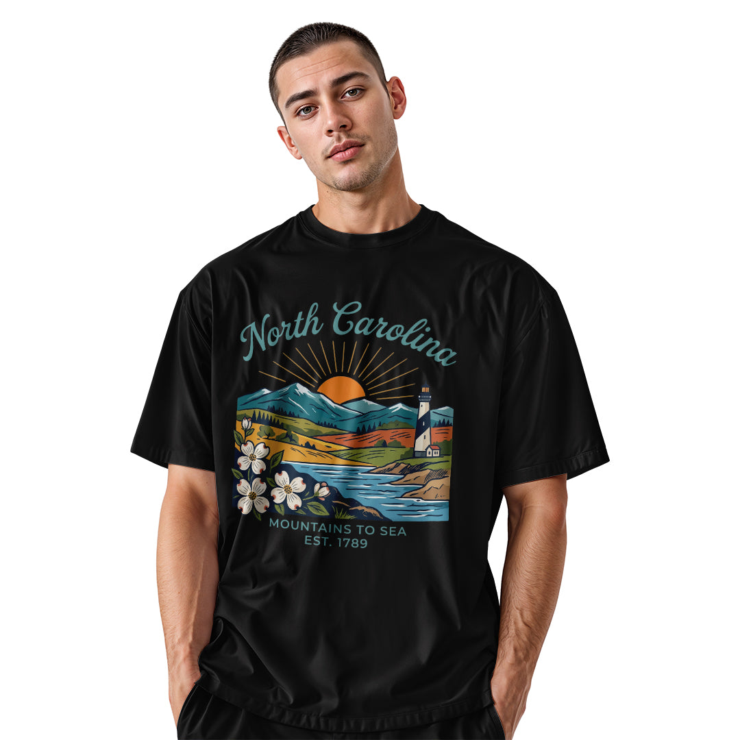 North Carolina Landscape T-Shirt | Colorful Beautiful Tee