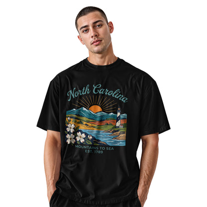 North Carolina Landscape T-Shirt | Colorful Beautiful Tee