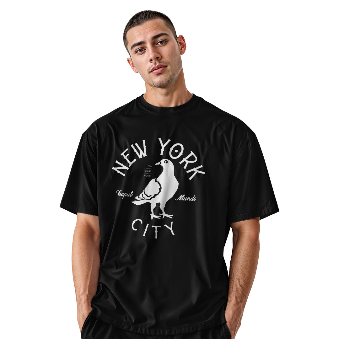 New York Dove Graphic T-Shirt | Bold Lettering Style Tee