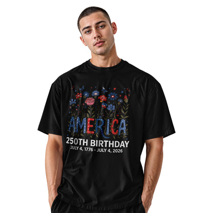 250 Years of Independence T-Shirt | Colorful Wildflower Tee