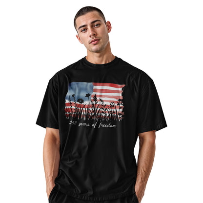 Floral American Flag T-Shirt | Wildflower Patriotic Tee