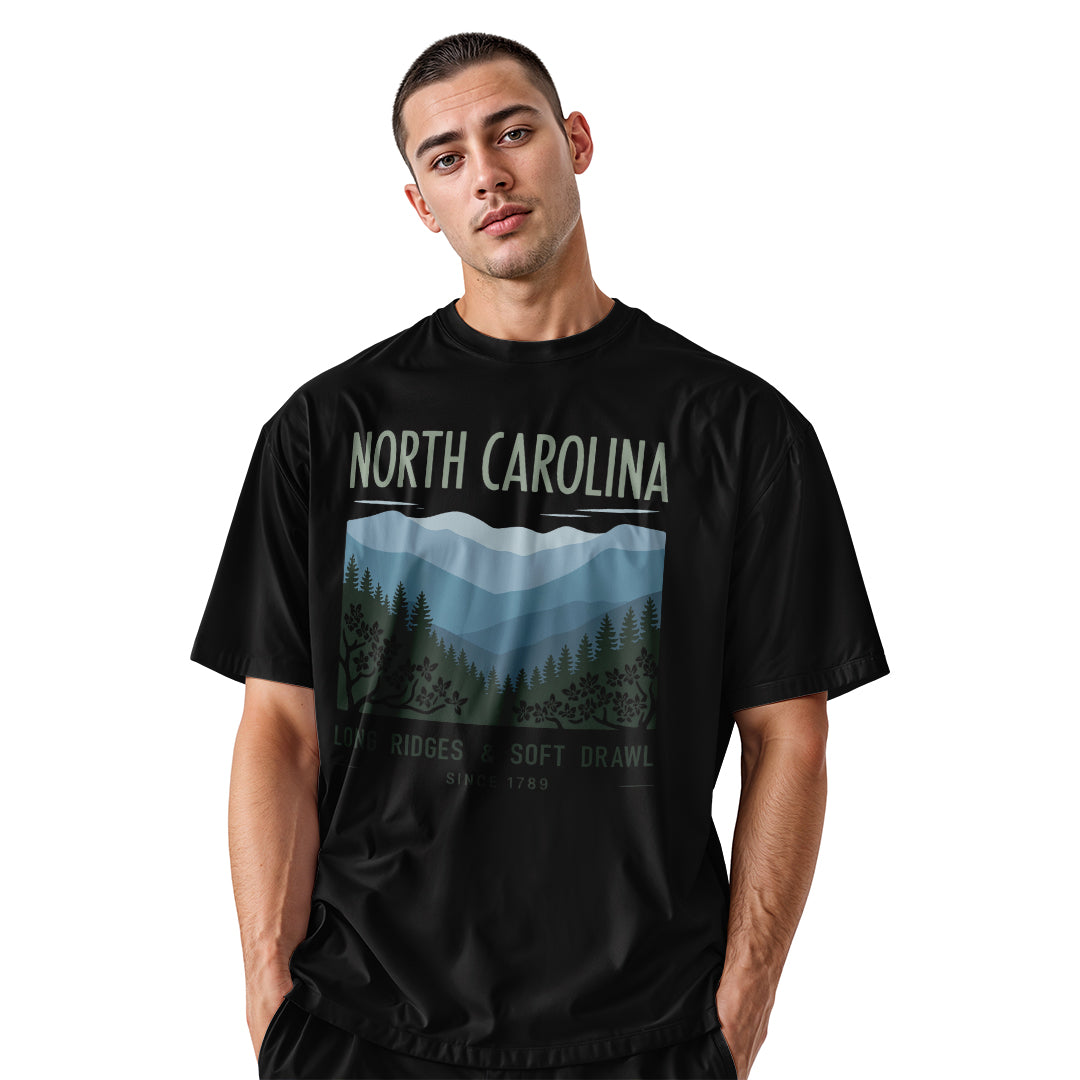 North Carolina Long Ridges T-Shirt | Pine Forest Landscape Tee