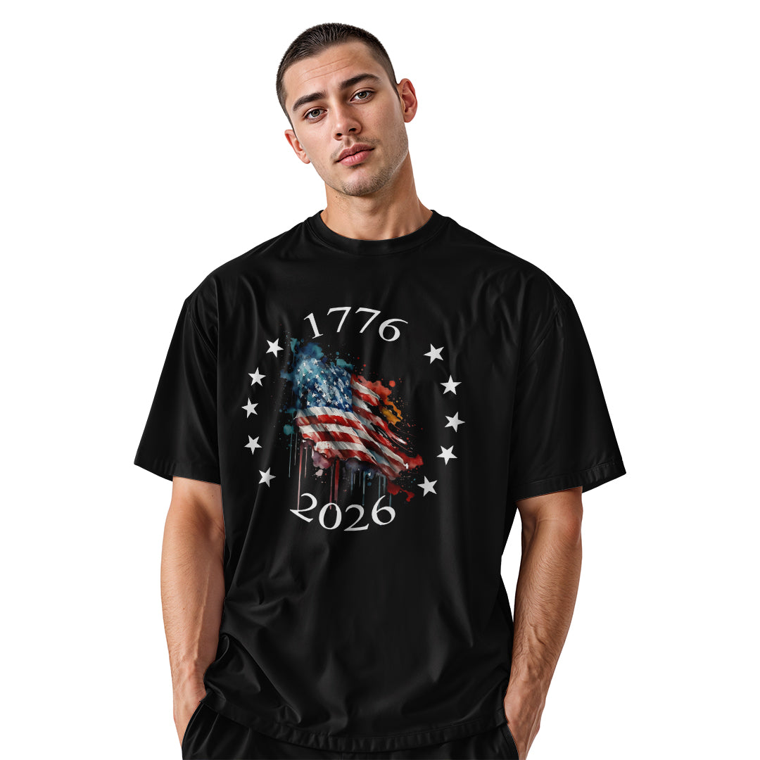 USA Star Map 250th T-Shirt | 1776-2026 Round Design Tee