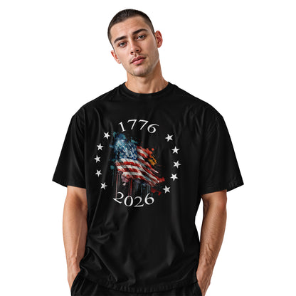 USA Star Map 250th T-Shirt | 1776-2026 Round Design Tee
