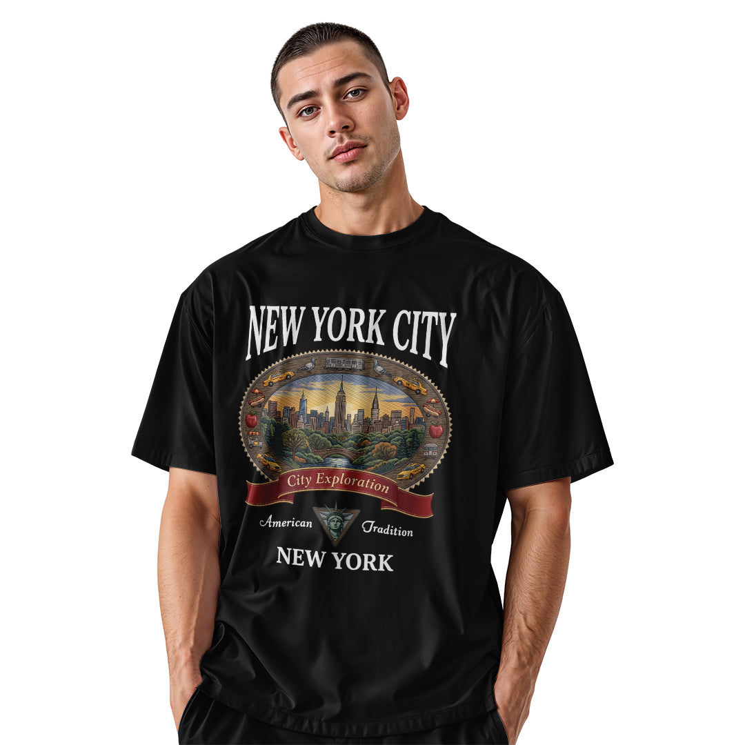 NYC Cartoon Style T-Shirt | Traditional Classic Tee