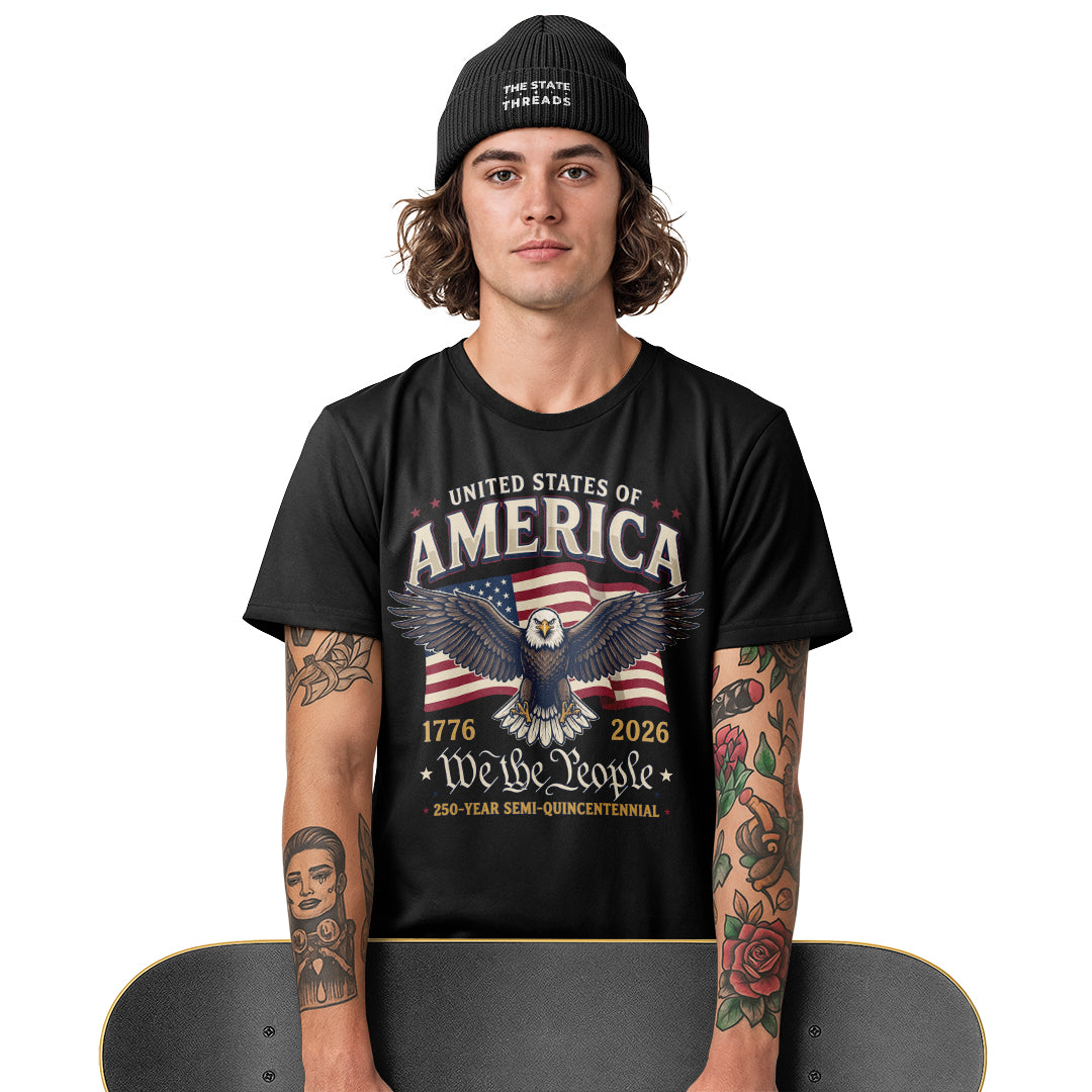 Retro USA 250th Anniversary T-Shirt | 1776-2026 Patriotic Tee