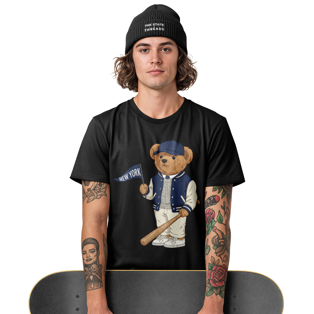 Baseball Bear NYC T-Shirt | Cute New York Sports Tee