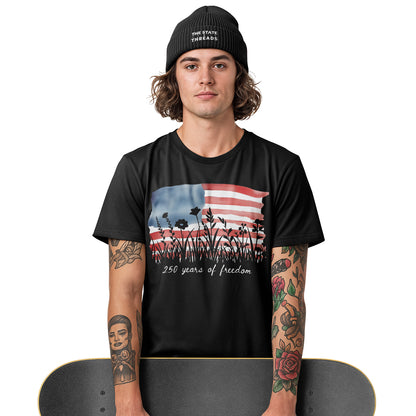 Floral American Flag T-Shirt | Wildflower Patriotic Tee