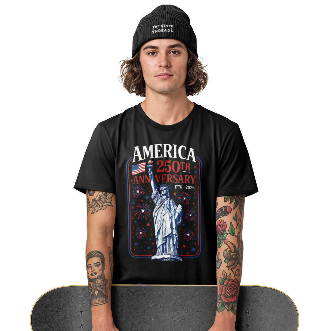 Statue of Liberty 250th Anniversary T-Shirt | Fireworks Tee