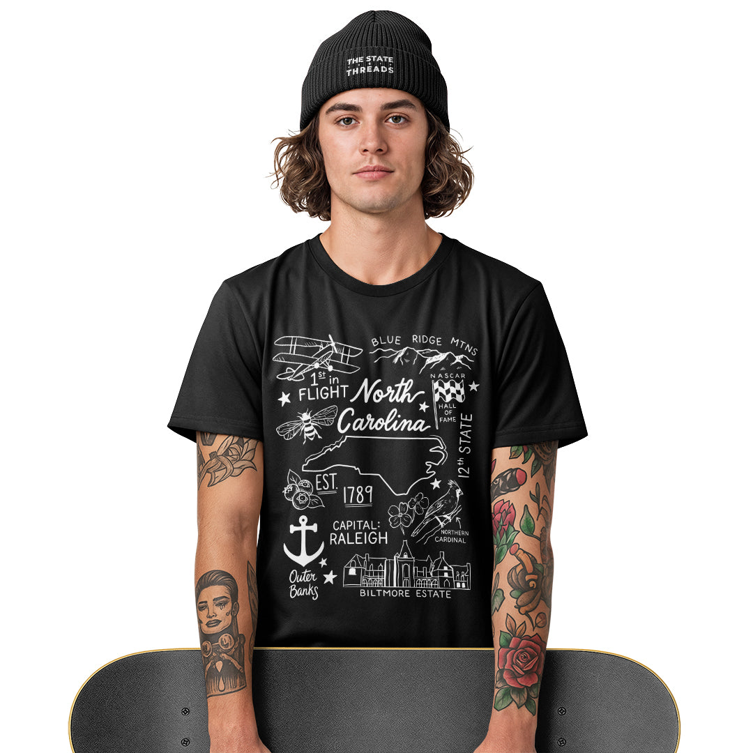North Carolina Themed T-Shirt | NC Commemorative Tee