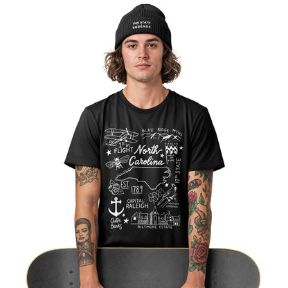 North Carolina Themed T-Shirt | NC Commemorative Tee