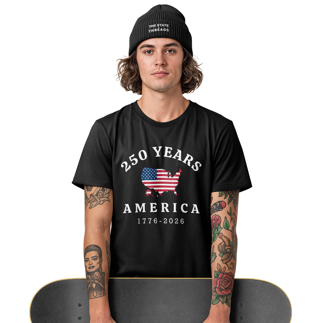 USA Map 250th Anniversary T-Shirt | American Independence Tee