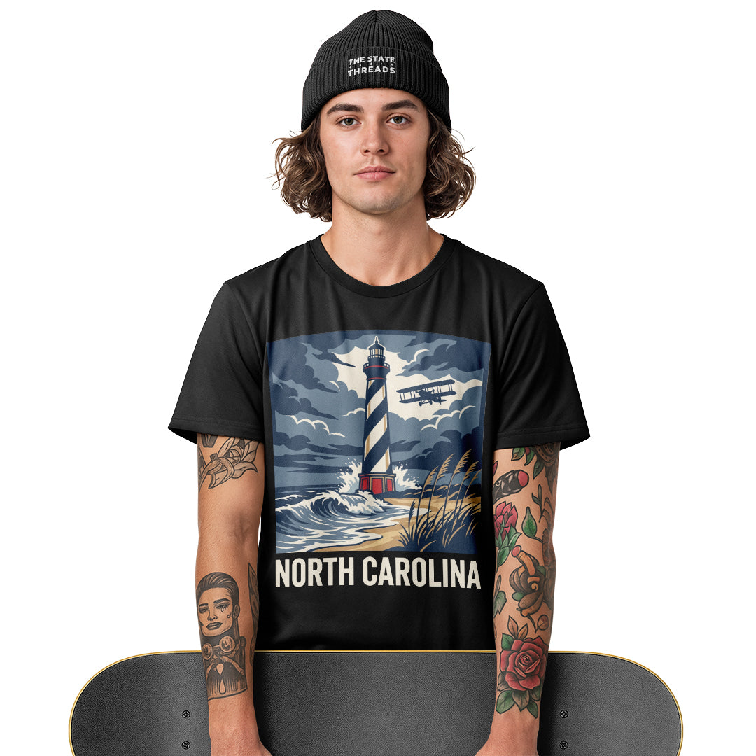 North Carolina Lighthouse T-Shirt | Coastal Solitude Tee