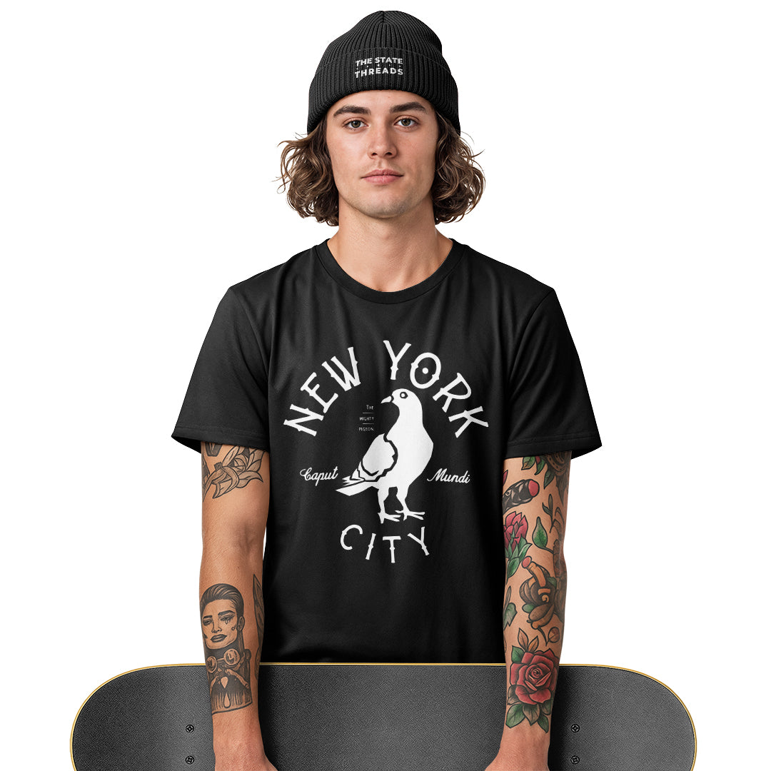 New York Dove Graphic T-Shirt | Bold Lettering Style Tee
