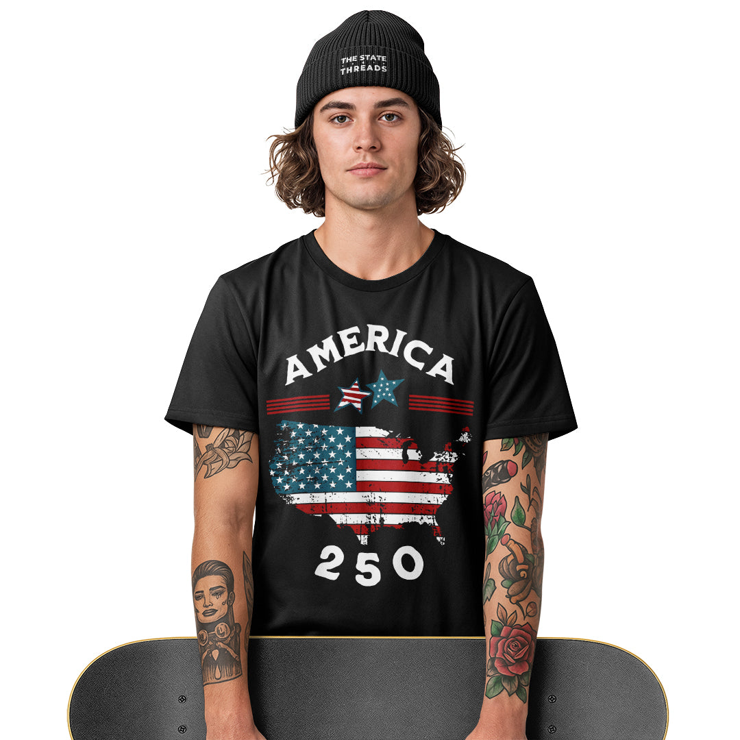 America Map 250 Years T-Shirt | Independence Day Tee