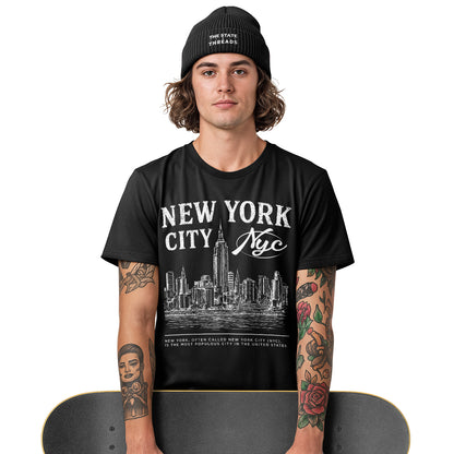 NYC Skyline Landmarks T-Shirt | Manhattan Souvenir Tee