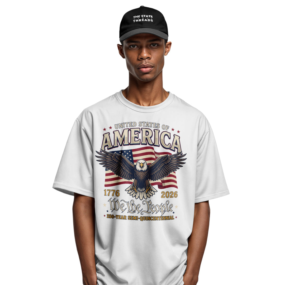 Retro USA 250th Anniversary T-Shirt | 1776-2026 Patriotic Tee