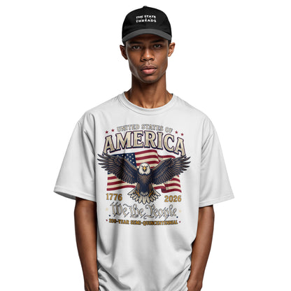 Retro USA 250th Anniversary T-Shirt | 1776-2026 Patriotic Tee