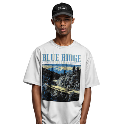 Blue Bridge Landscape T-Shirt | Nature Jungle Tee
